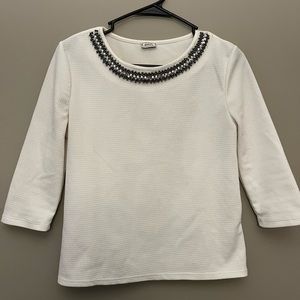 White Embellished Top